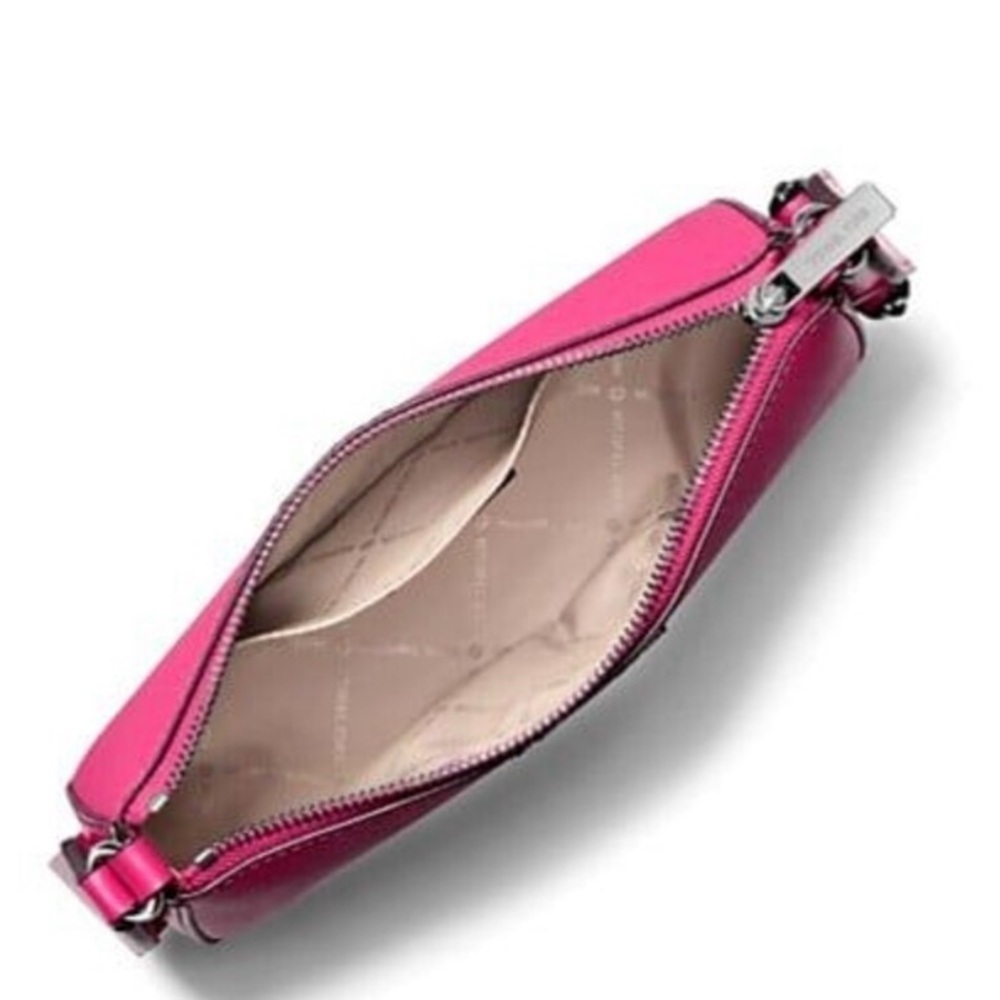 New Michael Kors Jet Set Travel Small Crossbody and Tech Attachment Dragon Fruit - Picture 4 of 4